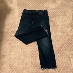 MOTHER Dark Blue Ankle Jeans